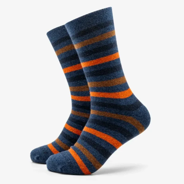 calcetines para hombre de lana marinera azul